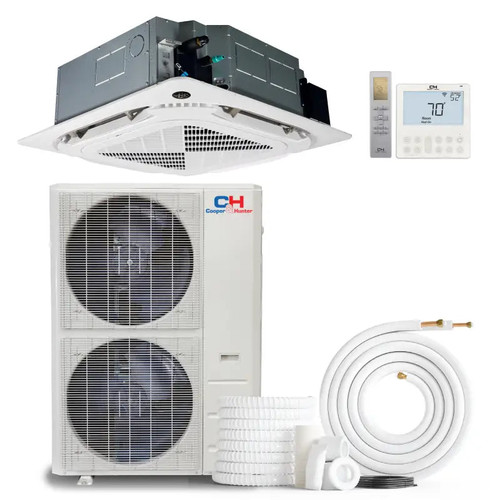 Cooper & Hunter 48,000 BTU 230V Ductless Mini Split Light Commercial Ceiling Cassette Heat Pump
