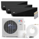 Cooper & Hunter 3 Zone 28,000 BTU Olivia Midnight Ductless Mini Split AC Wall Mounted 6K+6K+6K