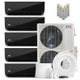 Cooper & Hunter 4 Zone 48,000 BTU Olivia Midnight Ductless Mini Split AC Wall Mounted 12K+12K+12K+12K