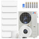Cooper & Hunter 6 Zone 60000 BTU Wall Mounted Mini Split AC R454B Olivia 6K+6K+6K+6K+9K+18K