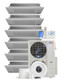Cooper & Hunter 6 Zone 60,000 BTU One-Way Cassette Mini Split AC R454B 9K+9K+9K+9K+9K+18K