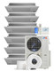 Cooper & Hunter 6 Zone 60,000 BTU One-Way Cassette Mini Split AC R454B 9K+12K+12K+12K+12K+12K