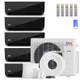 Cooper & Hunter Olivia Midnight 5 Zone 36,000 BTU Wall Mount Mini Split AC/Heat Pump 9K+9K+9K+9K+12K - R454B
