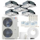 Cooper & Hunter  5 Zone 60,000 BTU Ceiling Cassette Ductless Mini Split AC/Heat Pump 9K+9K+9K+9K+12K - R454B