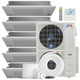 Cooper & Hunter 5 Zone 55,000 BTU Ceiling Cassette Mini Split AC/Heat Pump 6K+6K+6K+6K+18K - R410A