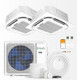 Installation Kit Bravo 36000 BTU Ductless Mini Split Ceiling Cassette Air Conditioner with R32 refrigerant 230V SEER 23.0 ...