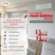 White OLMO Sierra series 3-zone mini split indoor unit with installation kit