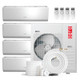 White Installation Kit OLMO 42000 BTU Ductless Mini Split Air Conditioner with R454B refrigerant 230V Inverter