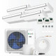 White Bravo 36000 BTU Ductless Mini Split Universal Floor/Ceiling Air Conditioner with R32 refrigerant 230V SEER 23.0 Inve...