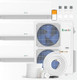 Bravo 42,000 BTU 3-Zone 9k+9k+18k Wall Mount, 230V, R32 - Ductless Mini Split Air Conditioner Heat Pump