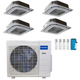 MRCOOL Olympus 4th Generation 4-Zone Ductless Mini Split AC & Heat Pump 36000 BTU (9K+9K+12K+12K), Ceiling Cassette Units, 230V