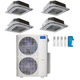MRCOOL Olympus 4th Generation 4-Zone Ductless Mini Split AC & Heat Pump 48000 BTU (9K+9K+12K+24K), Ceiling Cassette Units, 230V