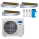 MRCOOL Olympus 4th Generation 3-Zone Ducted Mini Split AC & Heat Pump 27000 BTU (9K+12K+12K), Slim Duct Units, 230V