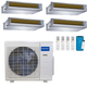 MRCOOL Olympus 4th Generation 4-Zone Ducted Mini Split AC & Heat Pump 36000 BTU (9K+9K+9K+12K), Slim Duct Units, 230V