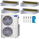 MRCOOL Olympus 4th Generation 4-Zone Ducted Mini Split AC & Heat Pump 48000 BTU (12K+12K+18K+18K), Slim Duct Units, 230V