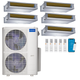MRCOOL Olympus 4th Generation 5-Zone Ducted Mini Split AC & Heat Pump 48000 BTU (9K+9K+9K+9K+9K), Slim Duct Units, 230V