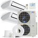 Cooper & Hunter 2 Zone 48,000 BTU Ductless Mini Split AC Universal Floor/Ceiling 18k+24k