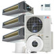 Cooper & Hunter 3 Zone 48,000 BTU Ducted Mini Split AC Concealed Duct 9k+18k+24k