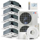 Cooper & Hunter 5 Zone 48,000 BTU OLIVIA Ductless Mini Split AC Ceiling Cassette 9k+9k+9k+18k+18k
