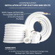 1/4"-1/2" Installation Kit for Ductless Mini Split, Insulated Pre-Flared Copper 16ft/25ft/50ft with Data Wires