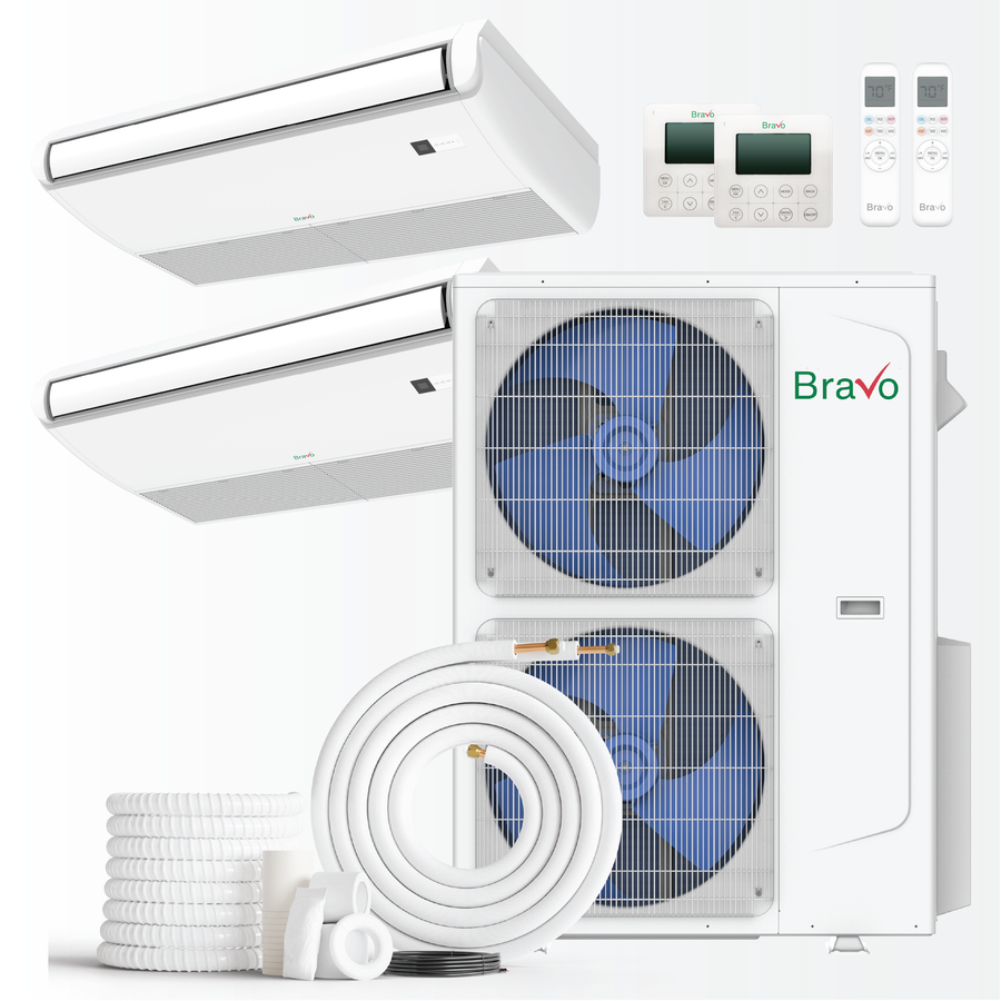 Bravo 42000 BTU Ductless Mini Split Universal Floor/Ceiling Air Conditioner with R32 refrigerant 230V SEER 23.0 Inverter