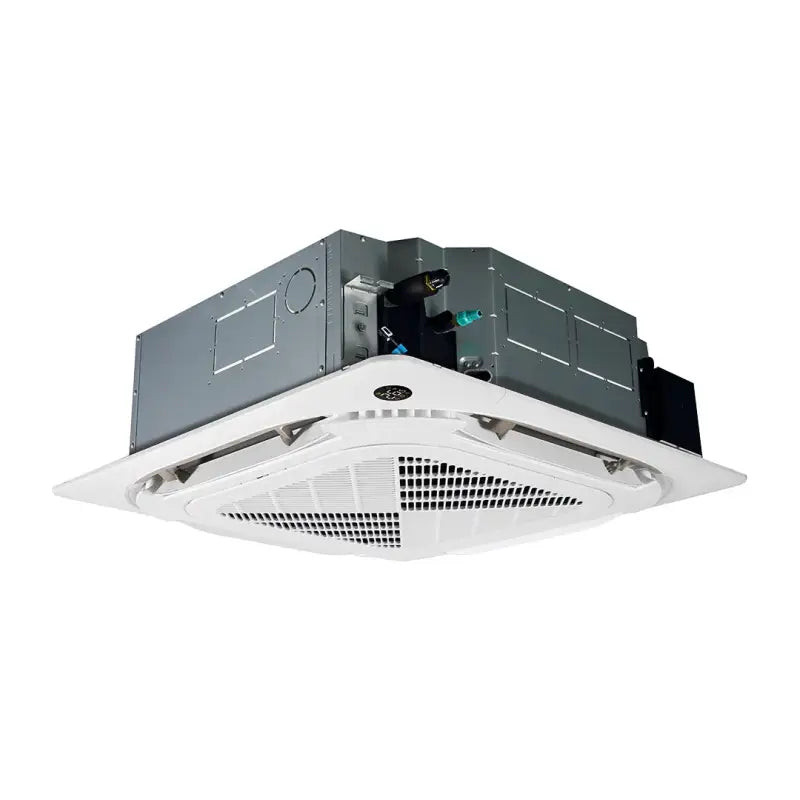 White Cooper & Hunter Hyper Heat ceiling cassette AC with R454B internals