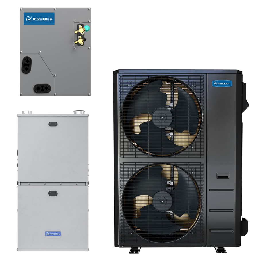 MRCOOL 5 Ton Central Universal Air Conditioner and 96% AFUE, 120K BTU 24.5" Gas Furnace Split System - Upflow or Horizontal