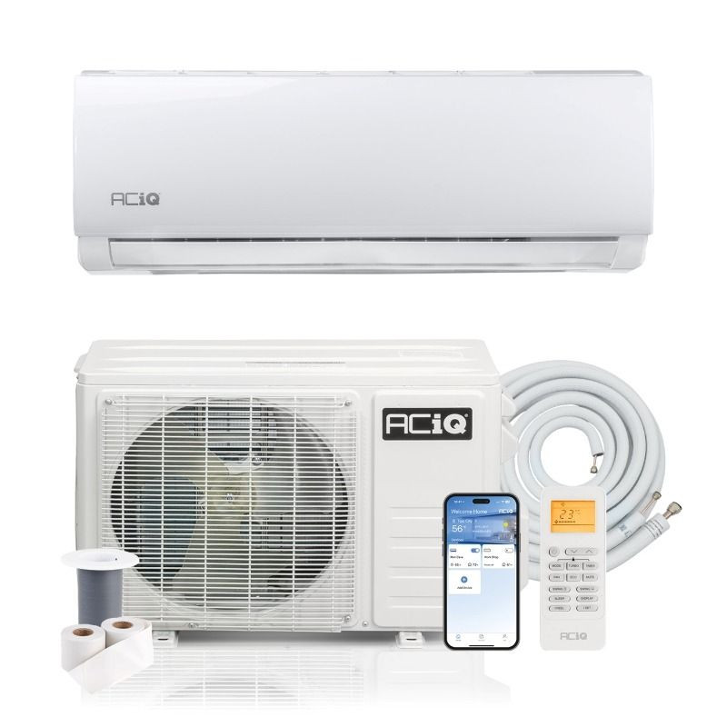 ACIQ 12,000 BTU ACIQ Essentials 21.3 SEER2 Single Zone Wall Mount Mini Split Heat Pump System - R454B | 230V