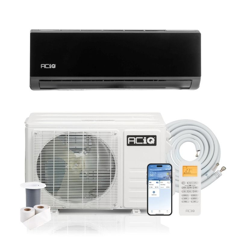 ACIQ 9,000 BTU ACIQ Essentials 19 SEER2 Single Zone Wall Mount Mini Split Heat Pump System - R454B | 115V