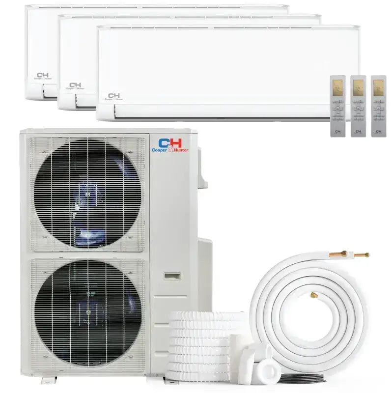 Cooper & Hunter 3 Zone 48,000 BTU OLIVIA Ductless Mini Split AC Wall Mounted 18k+18k+24k