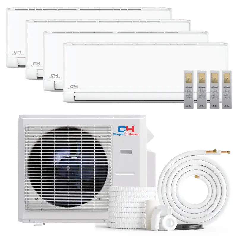 Cooper & Hunter 4 Zone 36,000 BTU OLIVIA Ductless Mini Split AC Wall Mounted 9k+9k+9k+12k