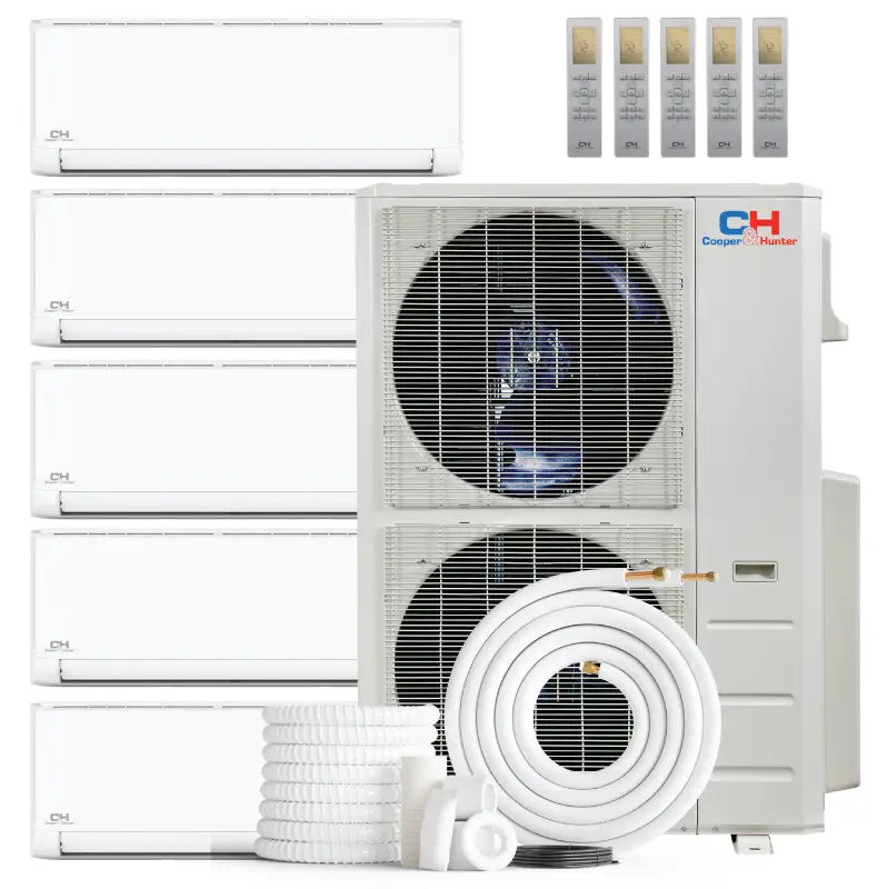 Cooper & Hunter 5 Zone 48,000 BTU OLIVIA Ductless Mini Split AC Wall Mounted 9k+9k+9k+9k+12k
