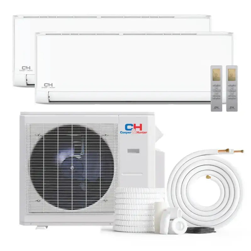 Cooper & Hunter 2 Zone 36,000 BTU OLIVIA Ductless Mini Split AC Wall Mounted 6k+24k