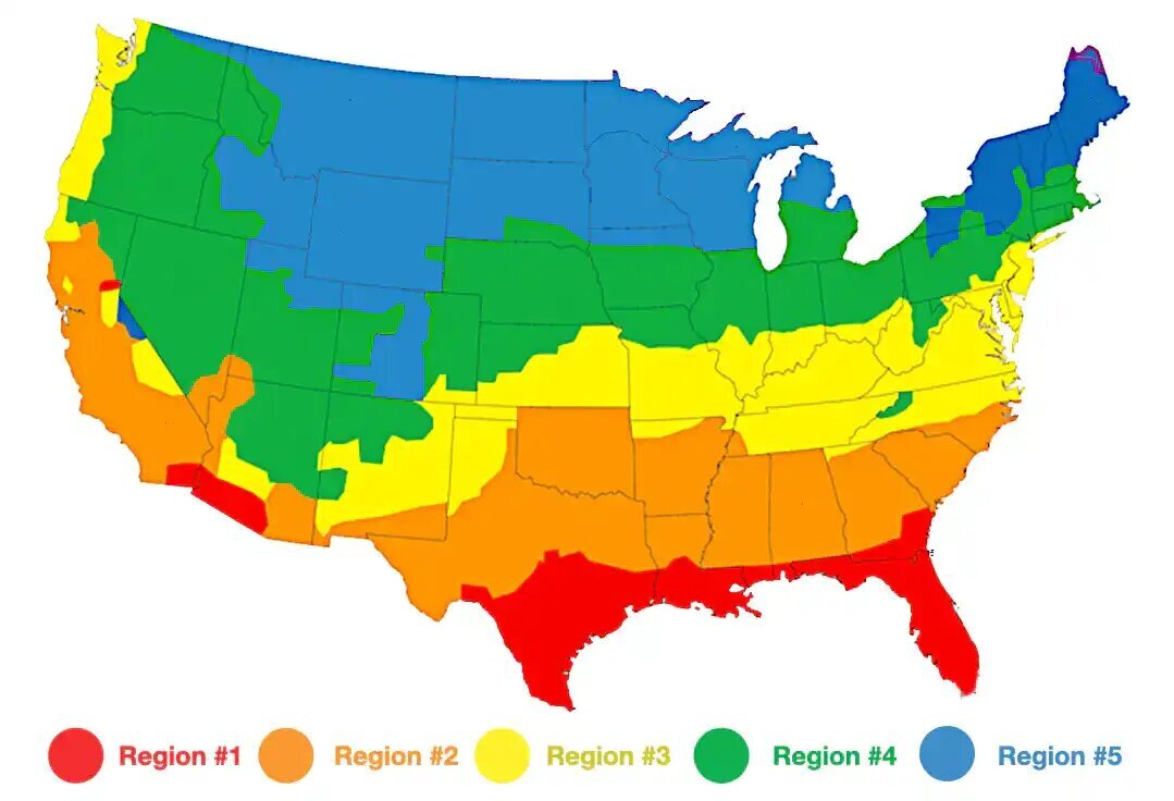 USA Climate Zones Map