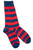 Red & Navy Striped Socks