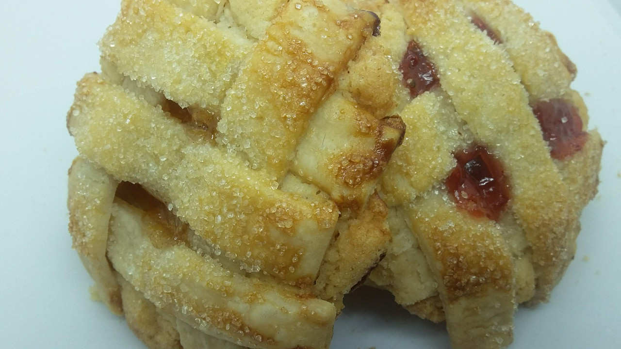 Strawberry Rhubarb - Peach cookie pies