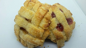 A delicious variety of cherry, peach baked with raw sugar, honey crisp apples sprinkled with apple spice sugar. A delicious variety of cherry, peach baked with raw sugar, honey crisp apples sprinkled with apple spice sugar.