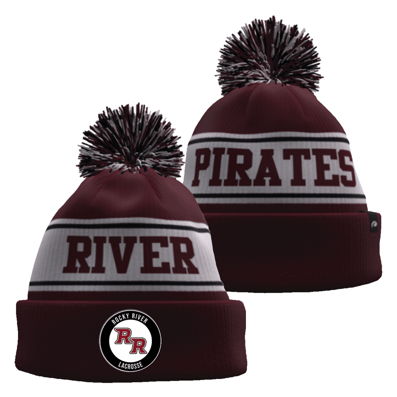 River Lacrosse Beanie Pom Rocky Pom HS (CUST)