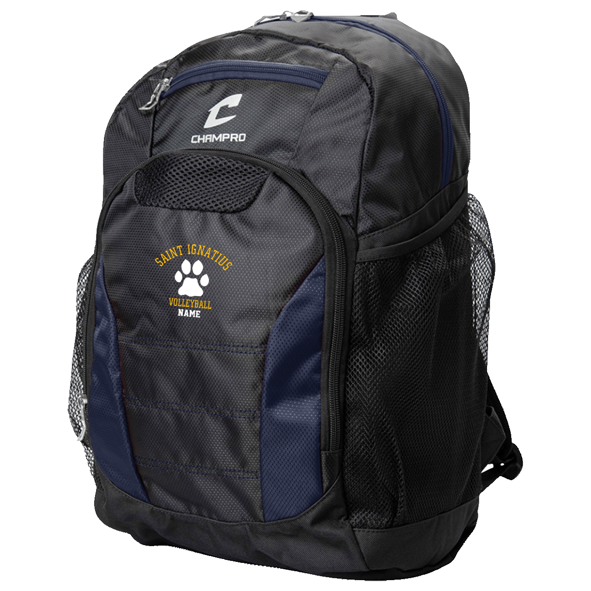 BLK Rox Volleyball backpack w/Akron Happy Zippy Patch on outer compartment NWT RIP-IT Essentials Volleyball Backpack 2.0 – All Volleyball main image 2