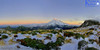 Taranaki from Pouakai ranges at dusk