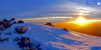 Sunrise From Summit Of Taranaki