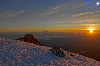 Sunrise From Summit Of Taranaki