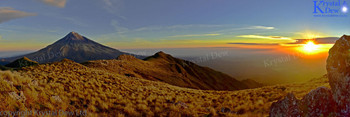 Sunset from Pouakai peak