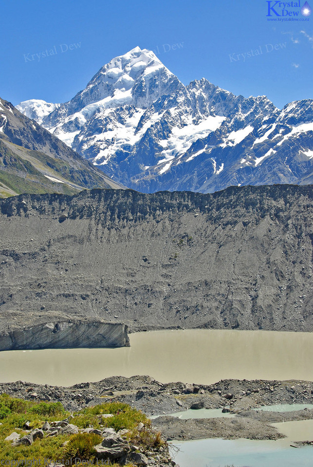 Aoraki Mt  Cook & THe Mueller Glacier Terminal Lake