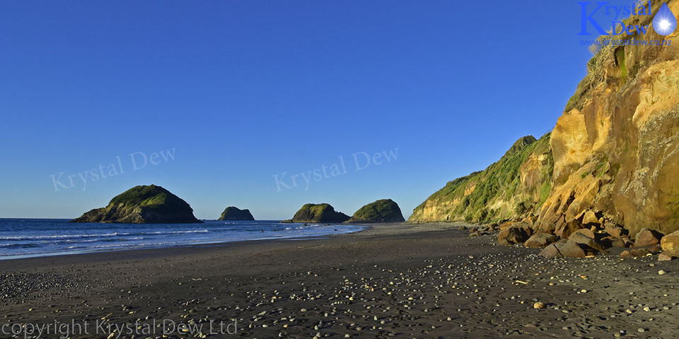 Back beach cliff and islands