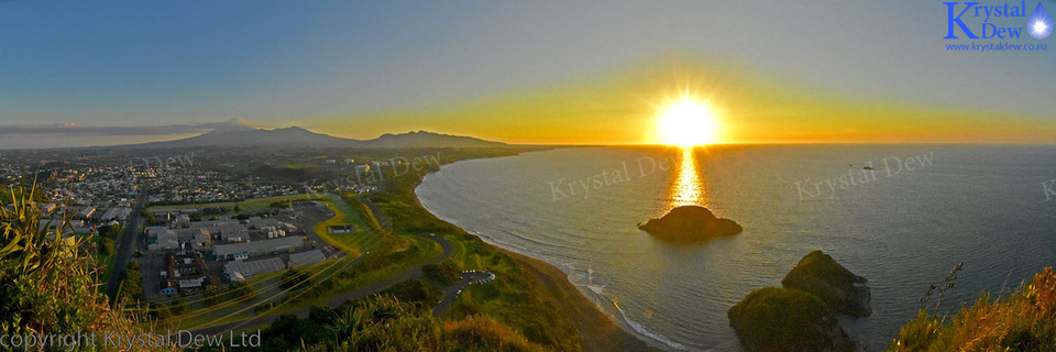 Taranaki at Sunset from Paritutu
