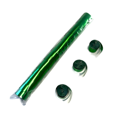 Double Rolled Metallic and Tissue Streamer Sleeve with one half inch wide Streamers - Standard