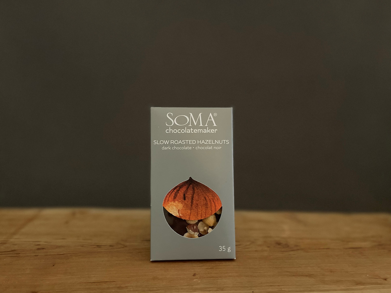 Soma, Dark Chocolate Roasted Hazelnuts Bar - 35g - Formaggio Kitchen