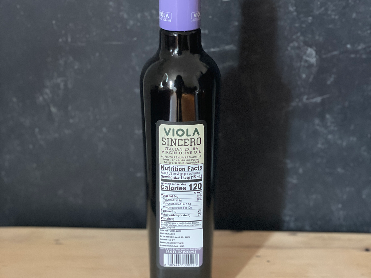 ベルフワイン Viola, Il Sincero Extra Virgin Olive Oil - 500ml - Formaggio Kitchen