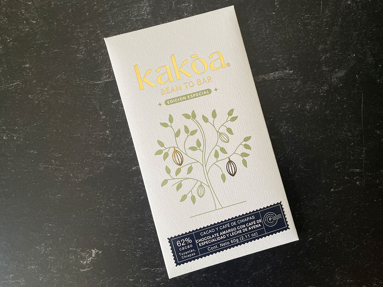 kakaokaokao Kakoa Tuzantán Chocolate Bar with Coffee and Oat Milk 62% - 60g